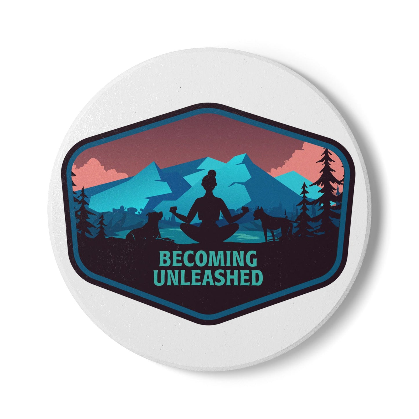 Becoming Unleashed Ceramic Coaster | Nature Lover Home Decor