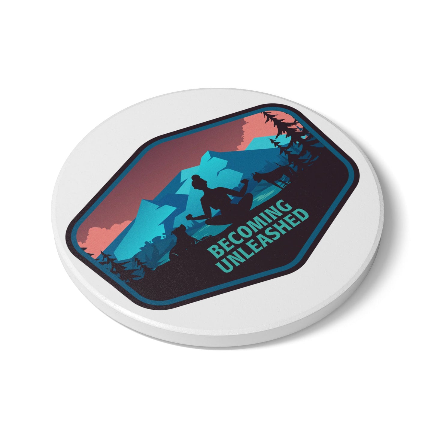 Becoming Unleashed Ceramic Coaster | Nature Lover Home Decor