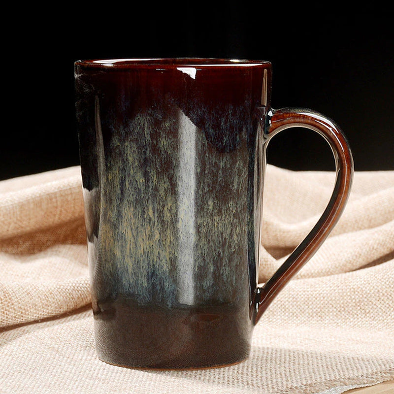 Large Ceramic Mug Porcelain Coffee Mugs Tea Cup Coffeeware Teaware Kiln Changed Coffee Cup Office Drinking Cup Home Couple Cups