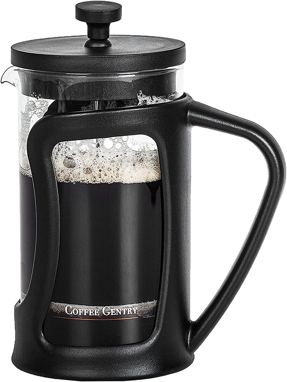 Premium French Press Coffee Maker Small W/ 2 Extra Filters and Scoop (20 Fl. Ounce) (Black)