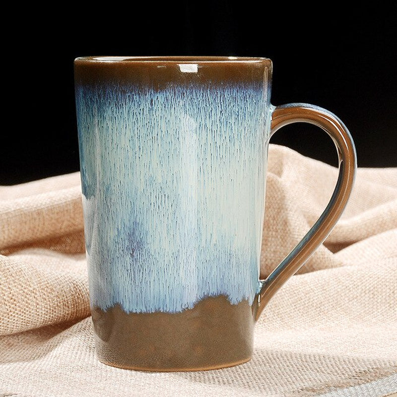 Large Ceramic Mug Porcelain Coffee Mugs Tea Cup Coffeeware Teaware Kiln Changed Coffee Cup Office Drinking Cup Home Couple Cups