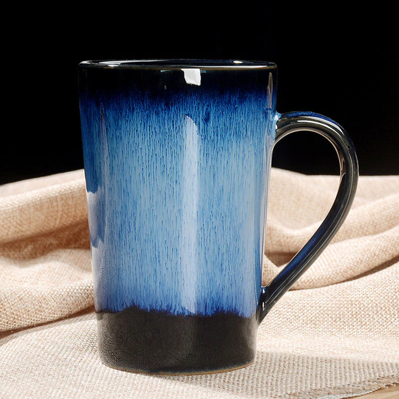 Large Ceramic Mug Porcelain Coffee Mugs Tea Cup Coffeeware Teaware Kiln Changed Coffee Cup Office Drinking Cup Home Couple Cups