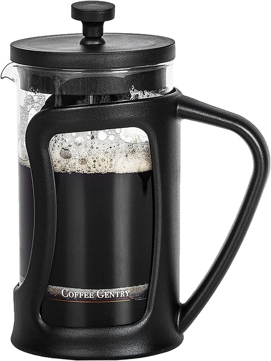 Premium French Press Coffee Maker Small W/ 2 Extra Filters and Scoop (20 Fl. Ounce) (Black)
