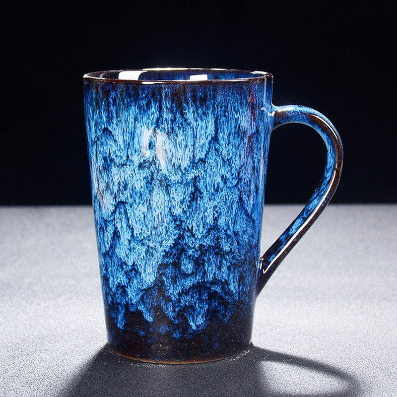 Large Ceramic Mug Porcelain Coffee Mugs Tea Cup Coffeeware Teaware Kiln Changed Coffee Cup Office Drinking Cup Home Couple Cups