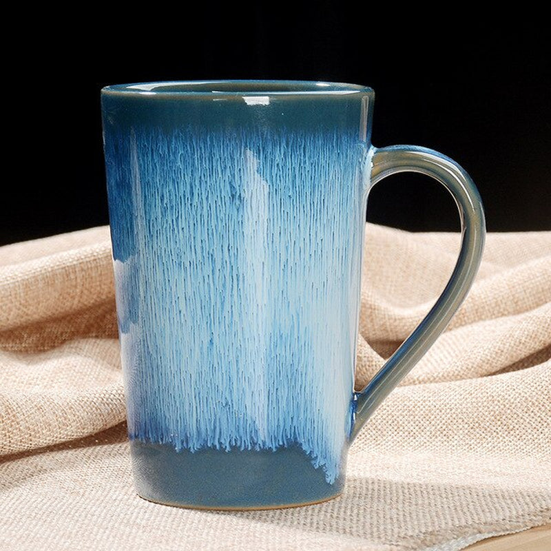 Large Ceramic Mug Porcelain Coffee Mugs Tea Cup Coffeeware Teaware Kiln Changed Coffee Cup Office Drinking Cup Home Couple Cups
